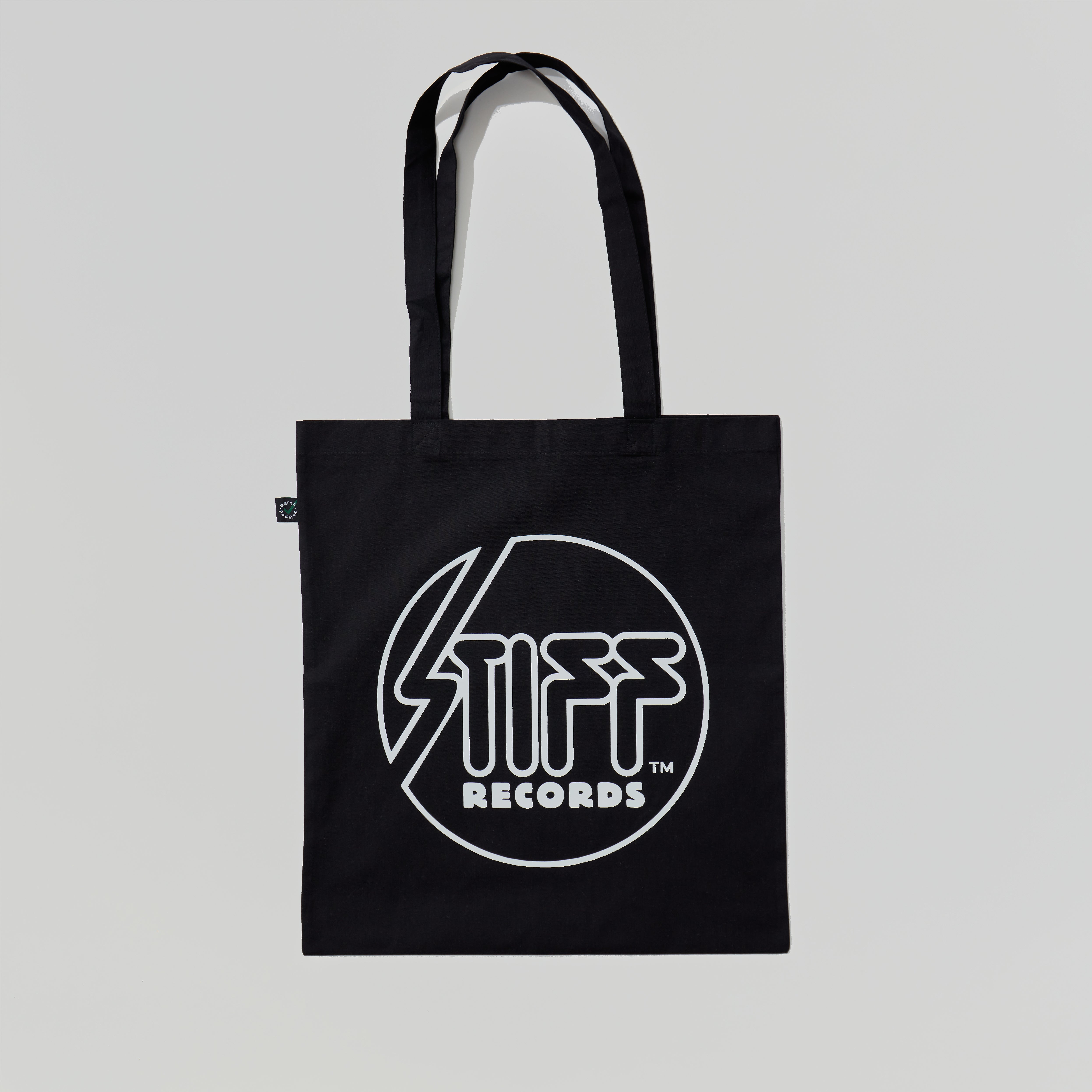 Stiff Records - Black Stiff Records Logo Tote Bag
