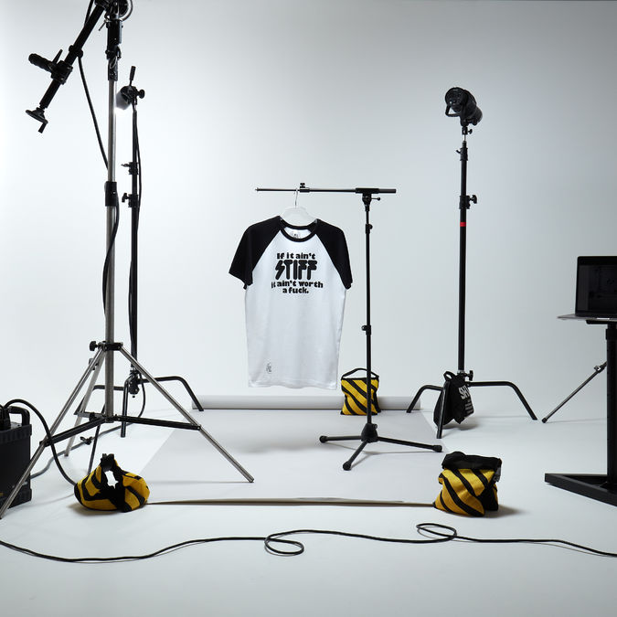 Stiff Records - White & Black 'If It Ain't Stiff...' Print Raglan T-Shirt