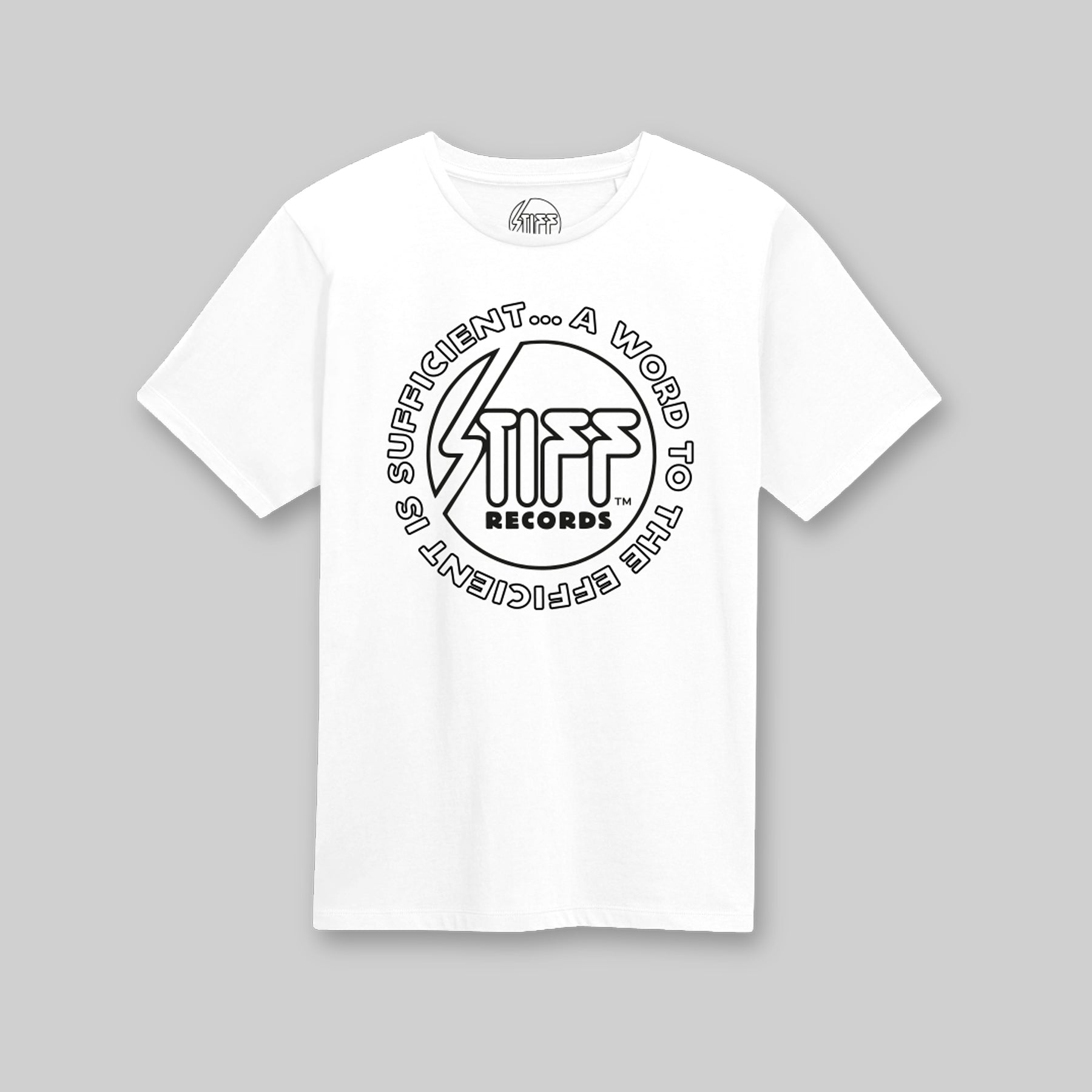 White & Black 'A Word To The Efficient' Print T-shIrt